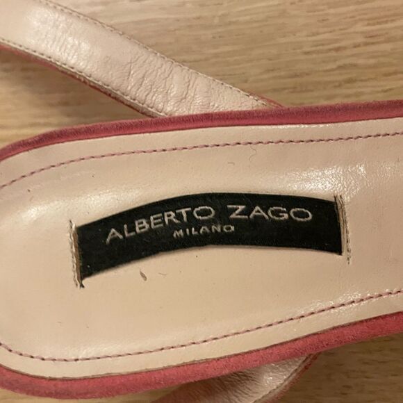 Pink heeled Italian sandals - Picture 3 of 8